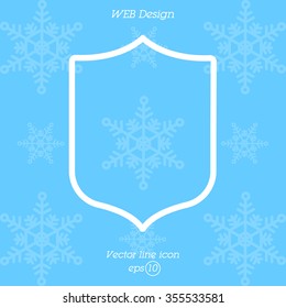 Web line icon. Shield.