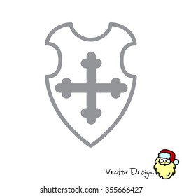 Web line icon. Shield.