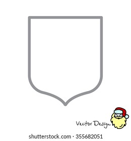 Web line icon. Shield.