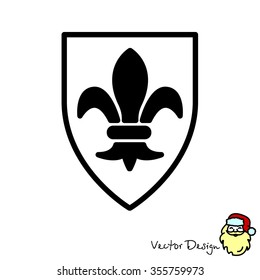 Web line icon. Shield.