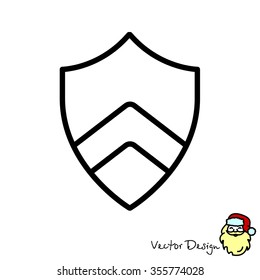 Web line icon. Shield.