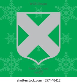 Web line icon. Shield.