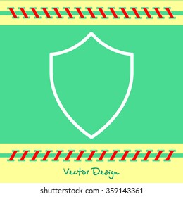 Web line icon. Shield.