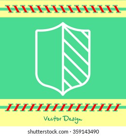 Web line icon. Shield.