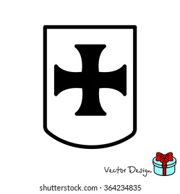 Web line icon. Shield.