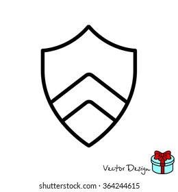 Web line icon. Shield.