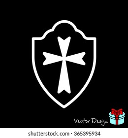 Web line icon. Shield.