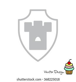 Web line icon. Shield.