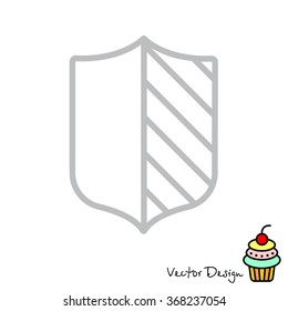 Web line icon. Shield.