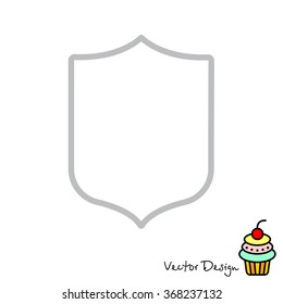 Web line icon. Shield.