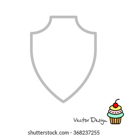 Web line icon. Shield.