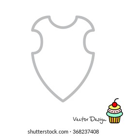 Web line icon. Shield.