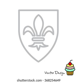 Web line icon. Shield.
