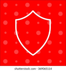 Web line icon. Shield.