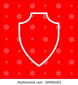 Web line icon. Shield.