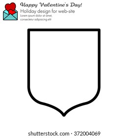 Web line icon. Shield.