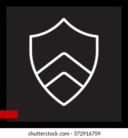 Web line icon. Shield.