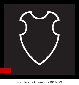Web line icon. Shield.