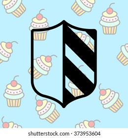 Web line icon. Shield.