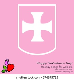 Web line icon. Shield.