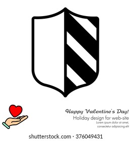 Web line icon. Shield.