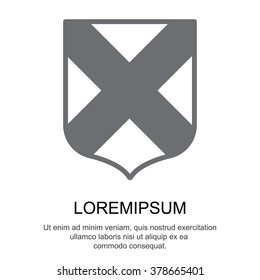 Web line icon. Shield.