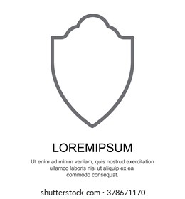 Web line icon. Shield.