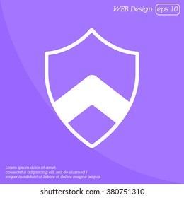 Web line icon. Shield.