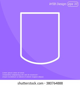 Web line icon. Shield.