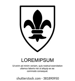 Web line icon. Shield.