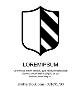 Web line icon. Shield.