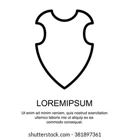 Web line icon. Shield.