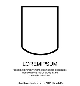 Web line icon. Shield.