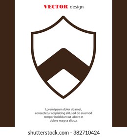 Web line icon. Shield.