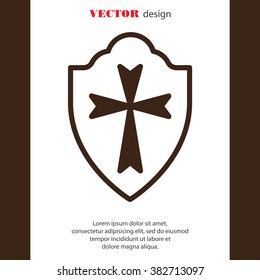 Web line icon. Shield.
