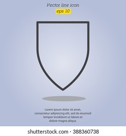 Web line icon. Shield.