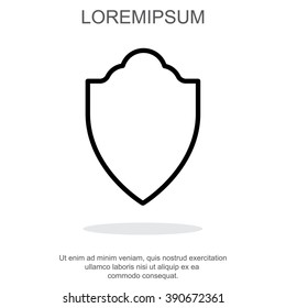 Web line icon. Shield.
