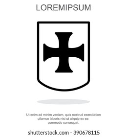 Web line icon. Shield.