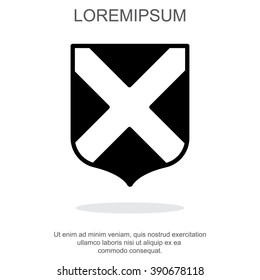 Web line icon. Shield.