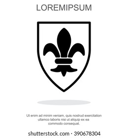 Web line icon. Shield.