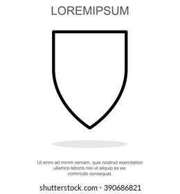 Web line icon. Shield.