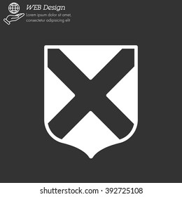 Web line icon. Shield.