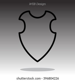 Web line icon. Shield.