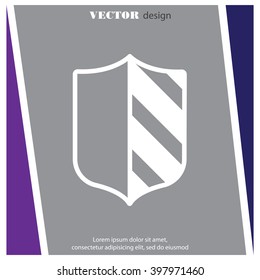 Web line icon. Shield.