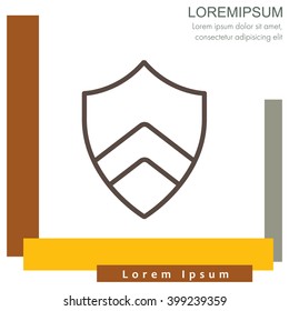 Web line icon. Shield.