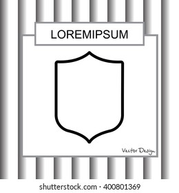 Web line icon. Shield.