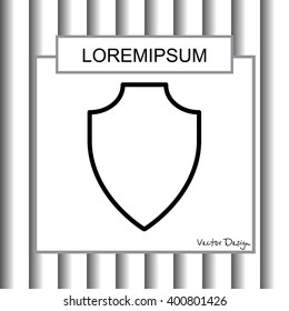 Web line icon. Shield.