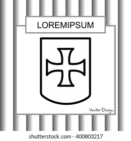 Web line icon. Shield.
