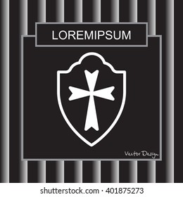 Web line icon. Shield.