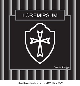 Web line icon. Shield.